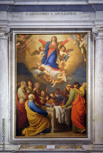 Altarpiece depicting Assumption of the Virgin Mary, work by Stefano Tofanelliin Cathedral of St.Martin in Lucca, Italy