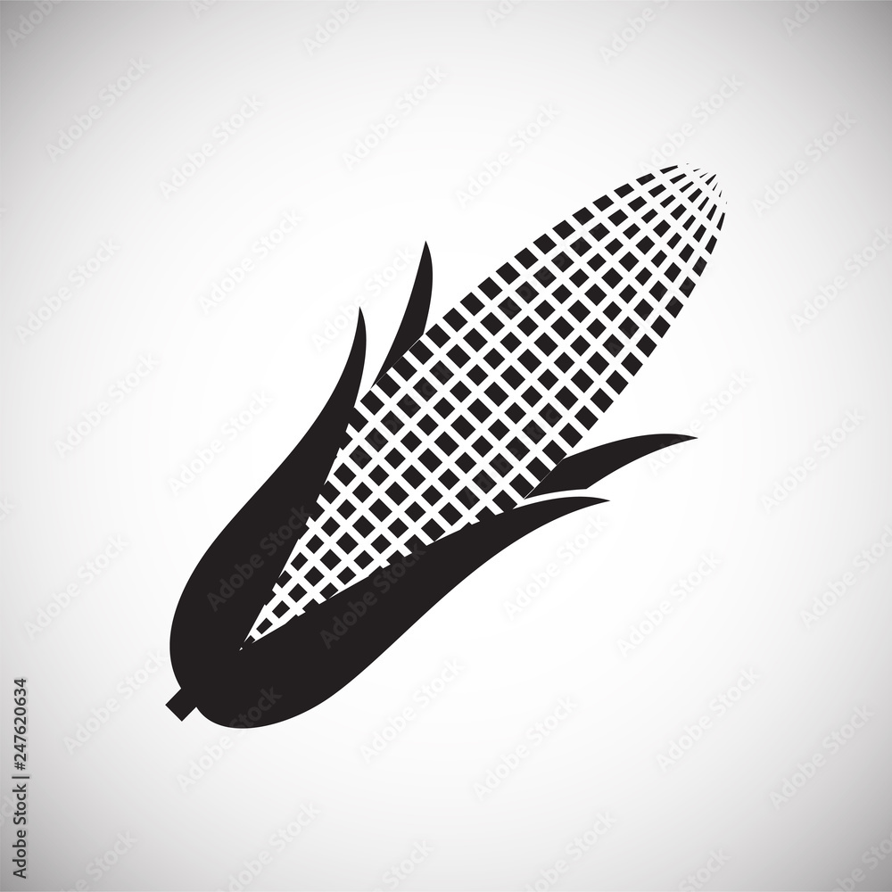 Corn icon on white background for graphic and web design, Modern simple vector sign. Internet concept. Trendy symbol for website design web button or mobile app Corn icon on white background for graphic and web design, Modern simple vector sign. Internet concept. Trendy symbol for website design web button or mobile app