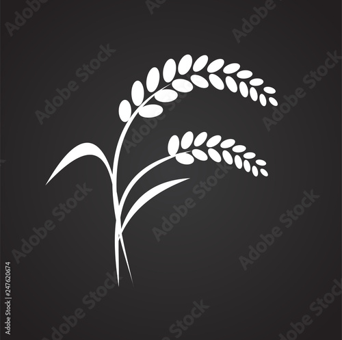 Cereal icon on black background for graphic and web design, Modern simple vector sign. Internet concept. Trendy symbol for website design web button or mobile app
