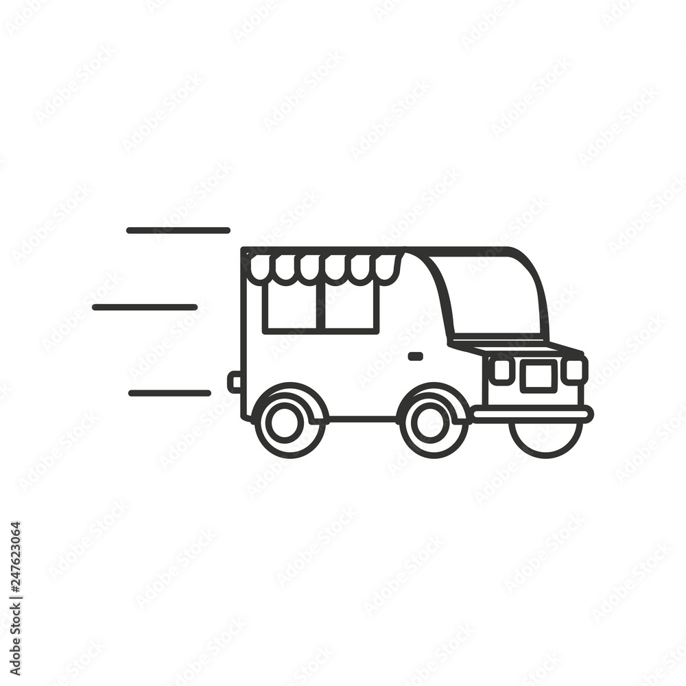 delivery car isolated icon