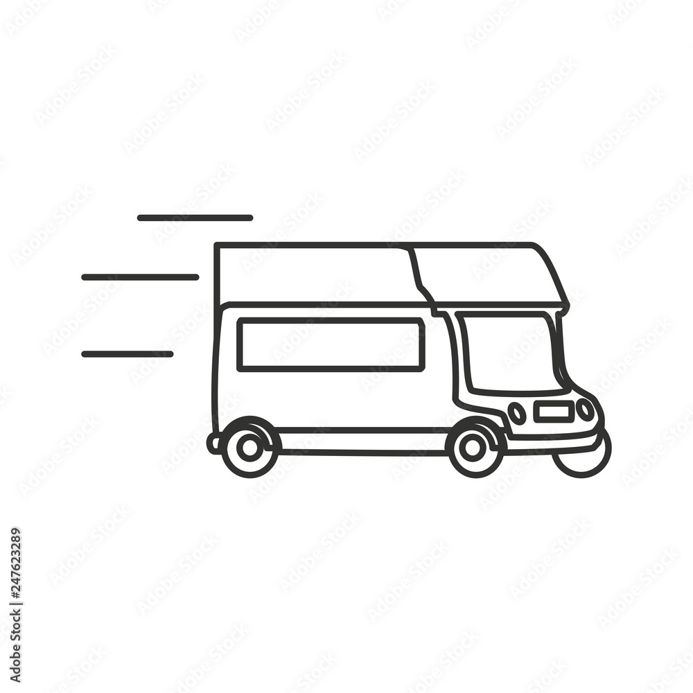 delivery car isolated icon delivery car isolated icon