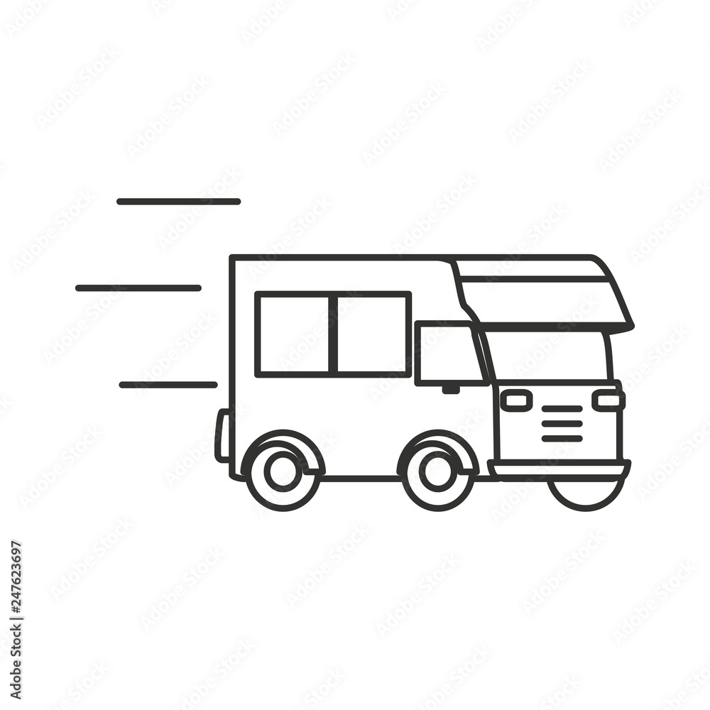 delivery car isolated icon delivery car isolated icon