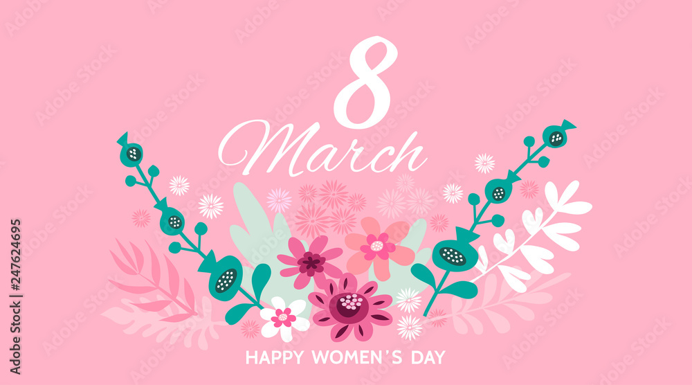 Naklejka premium 8 March card38