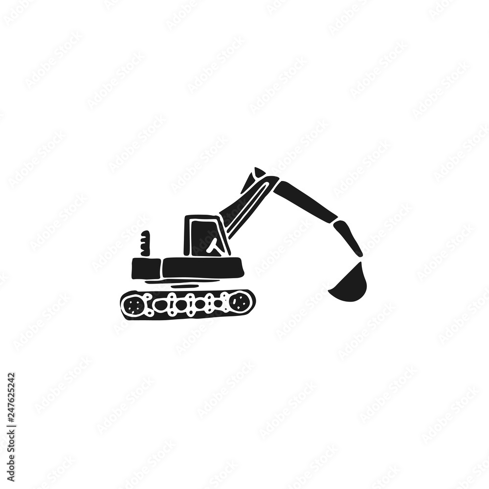 excavator vector draw excavator vector draw