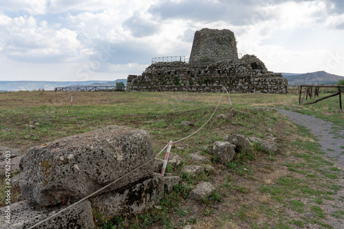 Megalithic edifice nuraghe Santu Antine in Sardinia photo