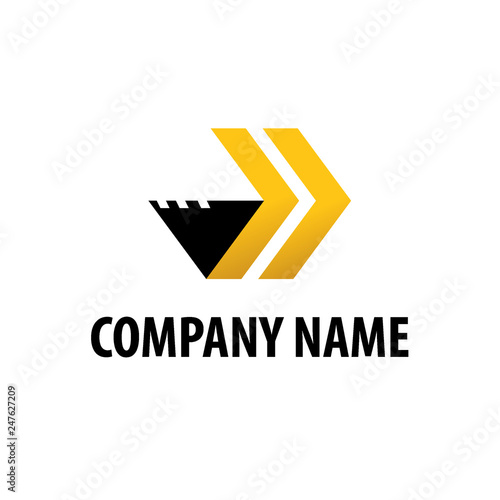 heavy equipment emblem logo vector