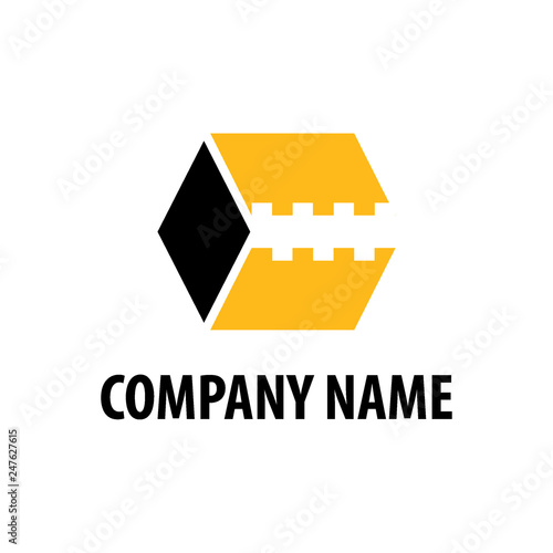 heavy equipment emblem logo vector