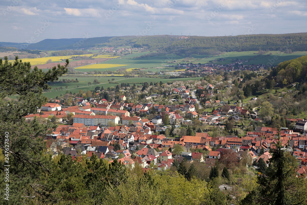 Fototapeta premium Blick über Bleicherode 