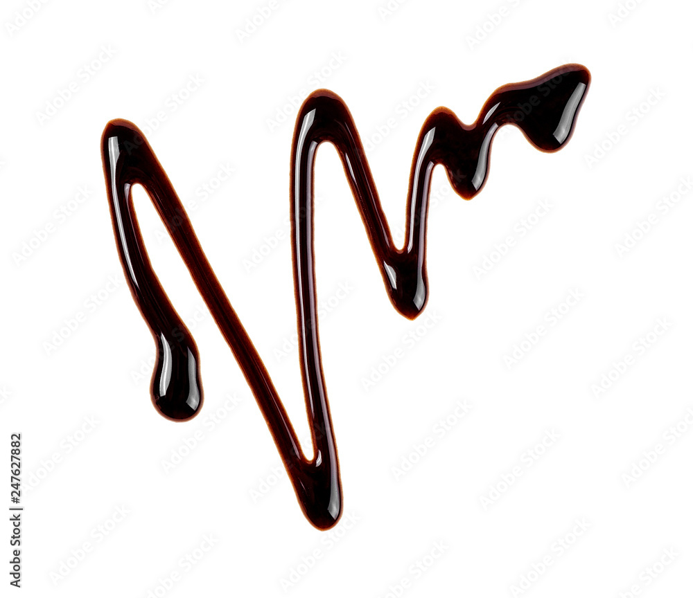 Abstract pattern made of chocolate isolated on white background Abstract pattern made of chocolate isolated on white background