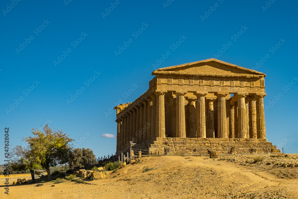 Valley of the Temples, Valle dei Templi, - The Temple of Concordia, an ancient Greek Temple, Sicily