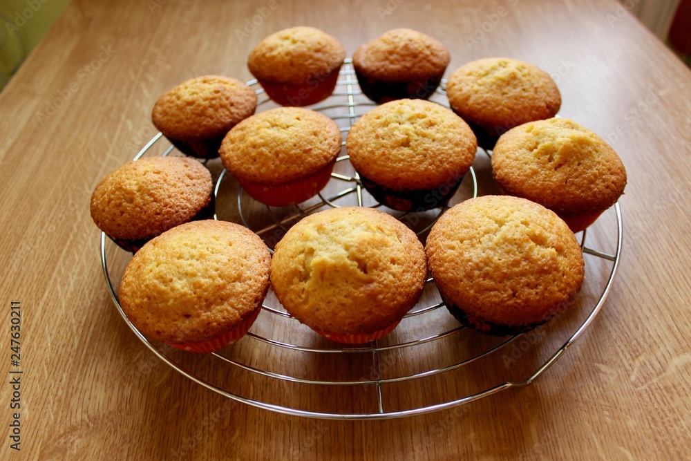 muffins on a plate