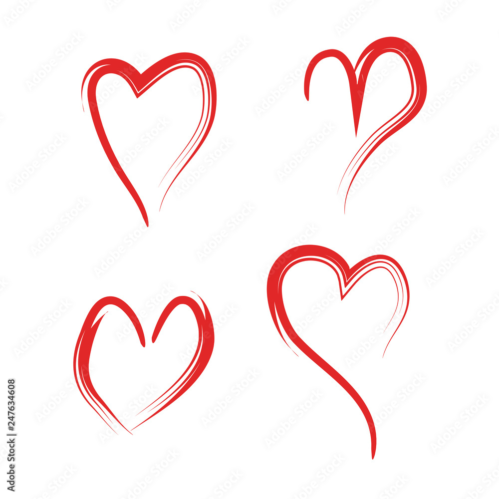 Hearts symbol vector