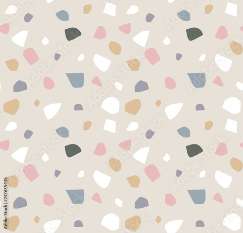 Terrazzo seamless pattern. Abstract background