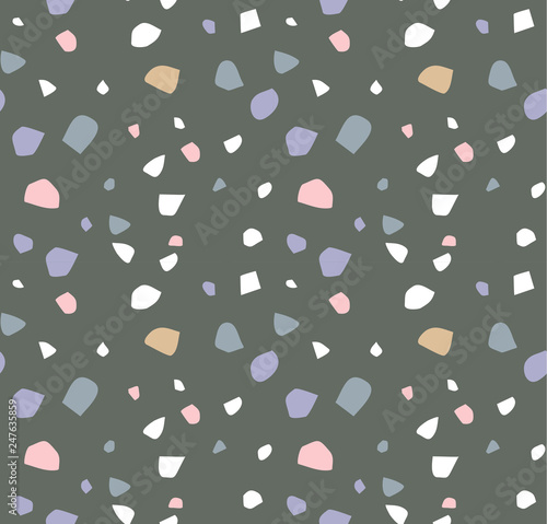 Terrazzo seamless pattern. Abstract background