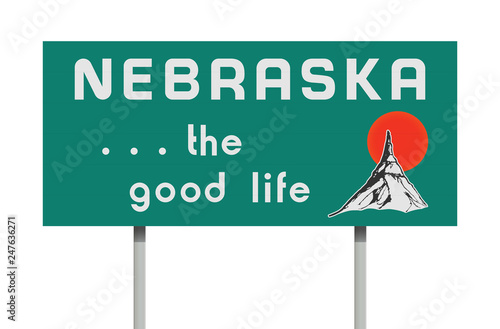 Nebraska road sign