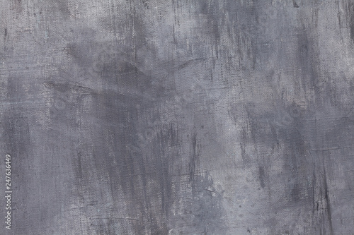 Canvas coated with aqua blue and grey acrylic paint with texture strokes. Abs...