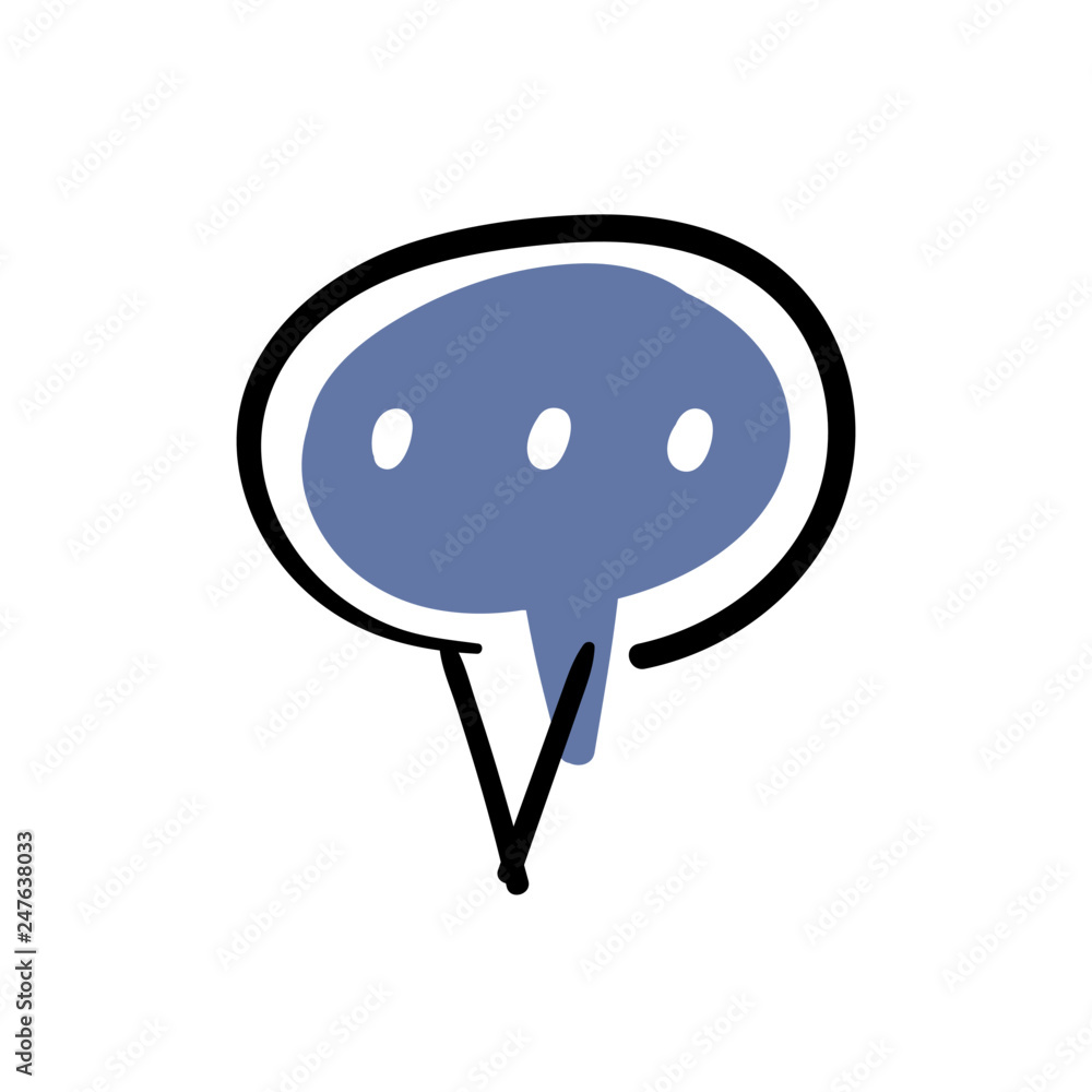 Dialogue icon doodle, hand drawn bubble speech Dialogue icon doodle, hand drawn bubble speech