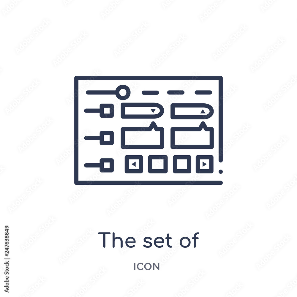 the icon from user interface outline collection. Thin line the icon isolated on white background. the icon from user interface outline collection. Thin line the icon isolated on white background.