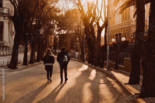 Wallpaper Mural people walking in city park Torontodigital.ca