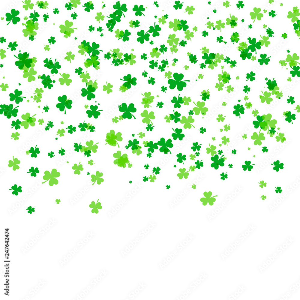 Saint Patrick day background with trefoil clover Saint Patrick day background with trefoil clover