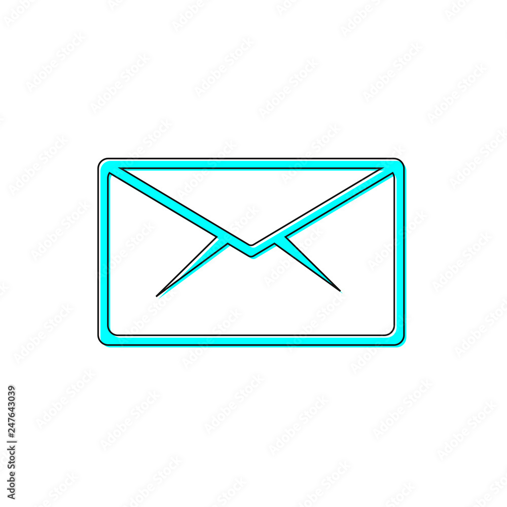 Envelope icon, outline design template, vector illustration Envelope icon, outline design template, vector illustration