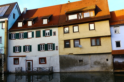 Blick auf den Mühlkanal in der Altstadt von Horb am Neckar photo