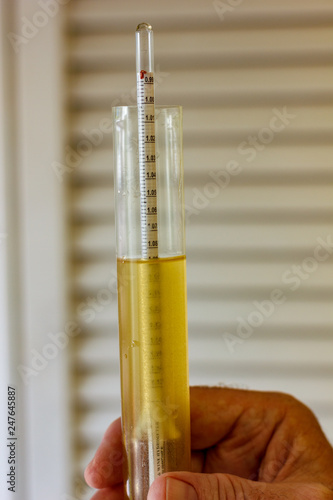 Canvastavla Using a hydrometer to measure specific gravity