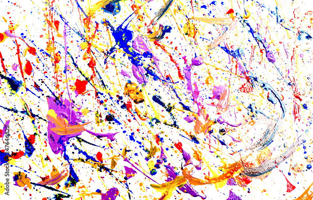 Multicolored abstraction of splashes of acrylic paints Multicolored abstraction of splashes of acrylic paints