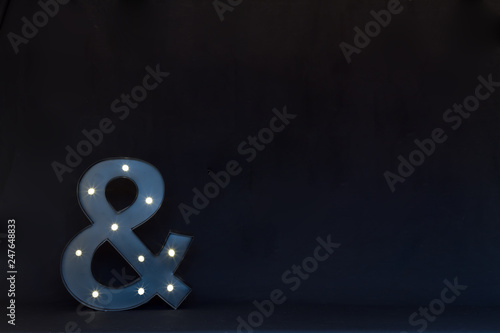Marquis Ampersand on Black Background
