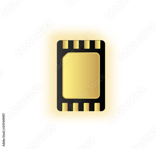 eSIM Embedded SIM card icon symbol concept. new chip mobile cellular communication technology. set SIM-cards for mobile devices with chip. vector illustration