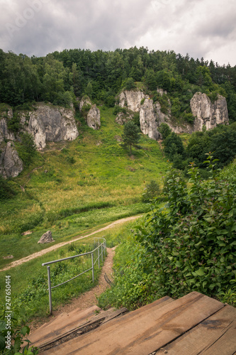 Tableau sur toile Kobylanska Valley (popular climbing place) located on the Krakowsko-Czestochowsk