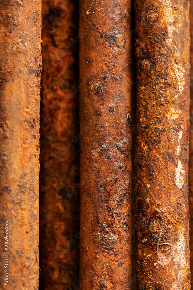 rusty metal pipe texture