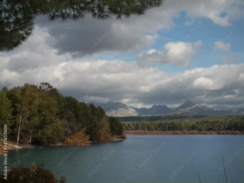 Cloudy landscape on a lake Cloudy landscape on a lake