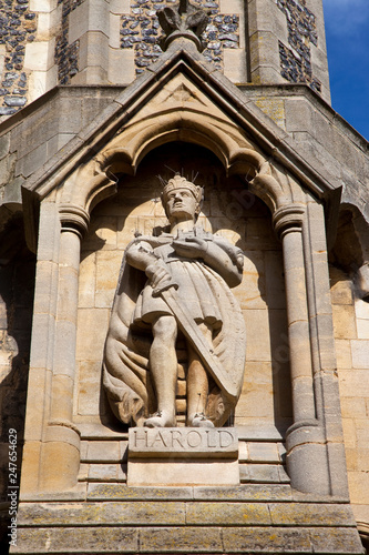 King Harold Statue at Waltham Abbey Church photo