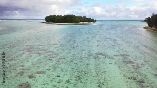 Cook Islands - Rarotonga Lagoon Flight over Koromiri photo