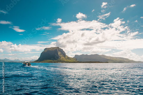 Swimming with dolphins in Le Morne Mauritius © Tomasz