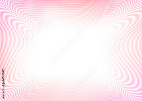 Delicate pink frame with white copy space. Border of pastel thin squiggle lines. Vector background  modern template for album page  greeting card  postcard  presentation. Gentle  elegant  soft image