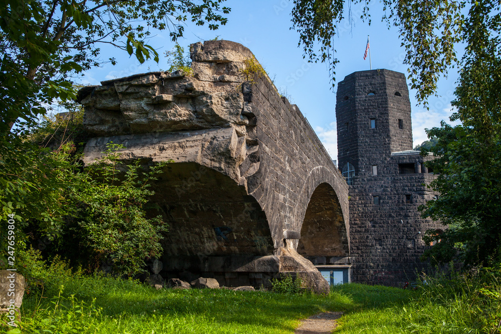Remains of the Ludendorf Bridge in Remagen Remains of the Ludendorf Bridge in Remagen