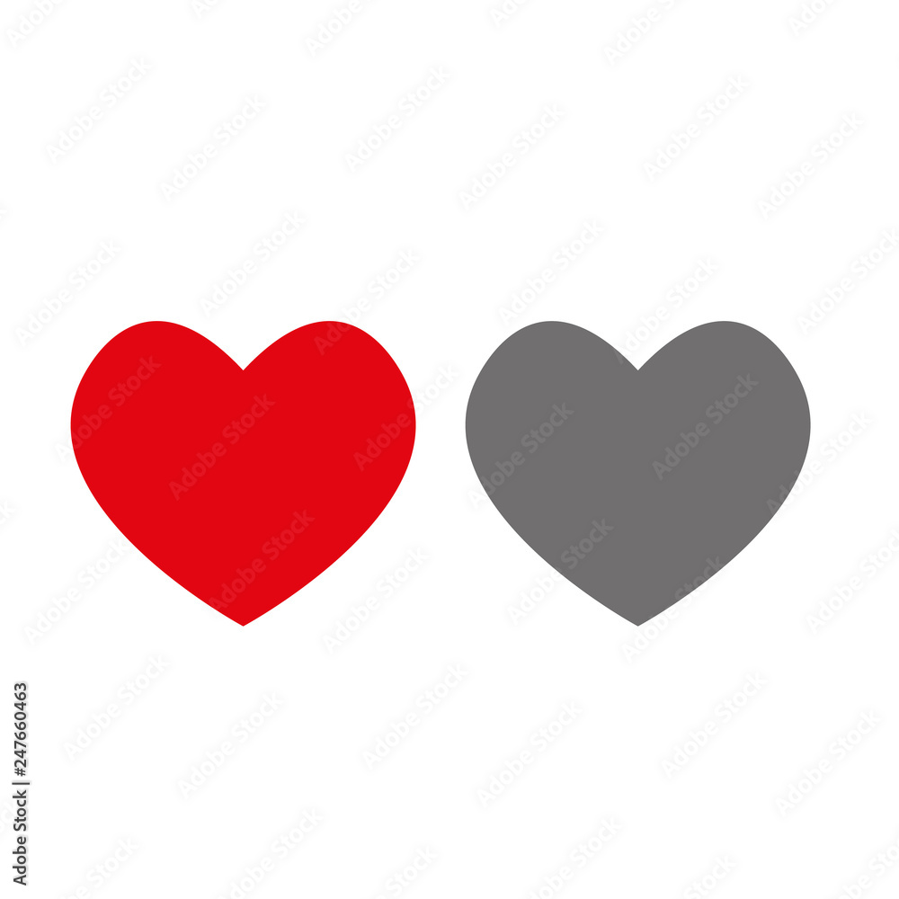 Social network inspired heart. Heart shape vector icon . Valentine symbol.