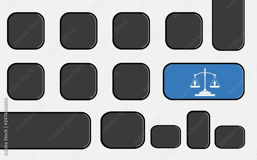 Egalité homme femme sur une touche de clavier d'ordinateur Egalité homme femme sur une touche de clavier d'ordinateur