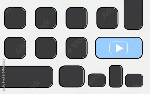 Lecture vidéo sur une touche de clavier d'ordinateur 