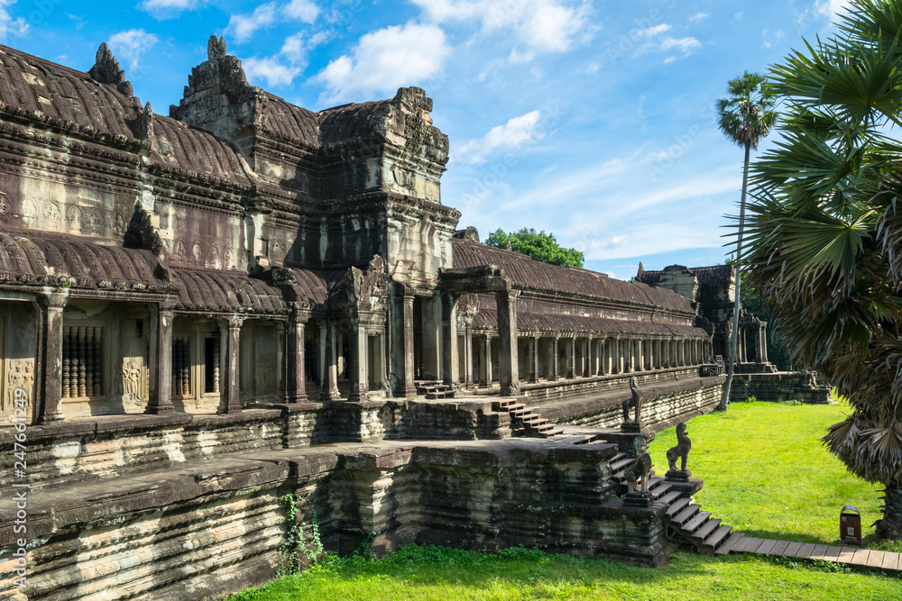 Enjoying a beautiful sunny day in Angkor Wat Temple - Siem Reap, Cambodia