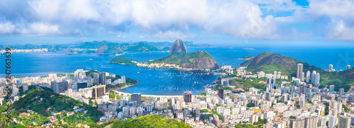 Beautiful cityscape of Rio de Janeiro city with Sugarloaf Mountain and Guanabara Bay - Rio de Janeiro, Brazil