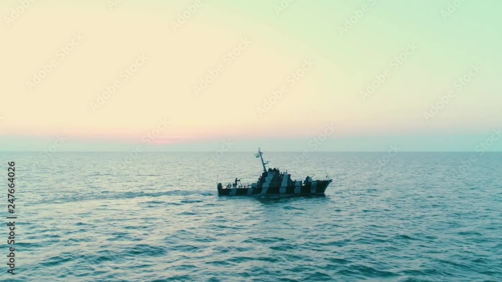 Patrol Of Water Space. Coast Security. Patrol Of Water Space. Coast Security.