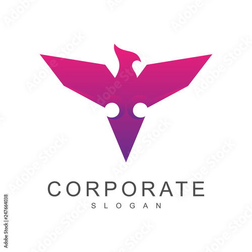 simple eagle logo design template © Amelia