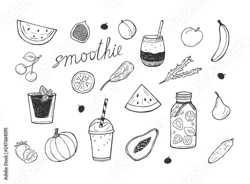 smoothie cocktails detox icons