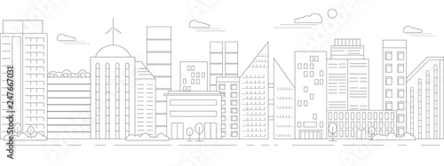 Monochrome urban landscape