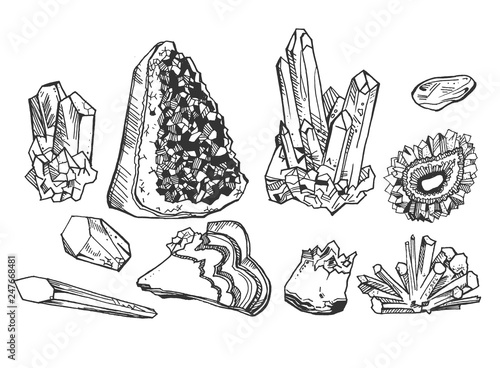 crystals and gem stones