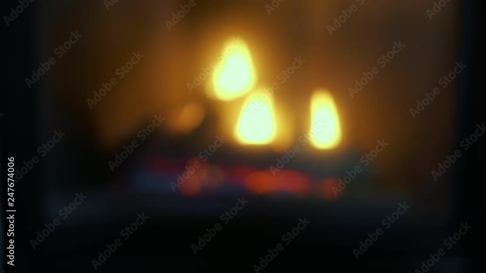 Slow Motion Romantic Wine Glass Cheers by Cozy Fireplace Slow Motion Romantic Wine Glass Cheers by Cozy Fireplace