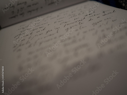 handwriting on notepad